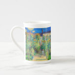 Monet Flower Garden Bone China Mug<br><div class="desc">Bone China Mug featuring Claude Monet’s oil painting The Artist's Garden at Vétheuil (1880). Sunflowers and other beautiful blue and red flowers line a garden path where children are taking a pleasant stroll. A great gift for fans of impressionism and French art.</div>