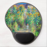 Monet Flower Garden Gel Mouse Pad<br><div class="desc">Gel Mouse Pad featuring Claude Monet’s oil painting The Artist's Garden at Vétheuil (1880). Sunflowers and other beautiful blue and red flowers line a garden path where children are taking a pleasant stroll. A great gift for fans of impressionism and French art.</div>
