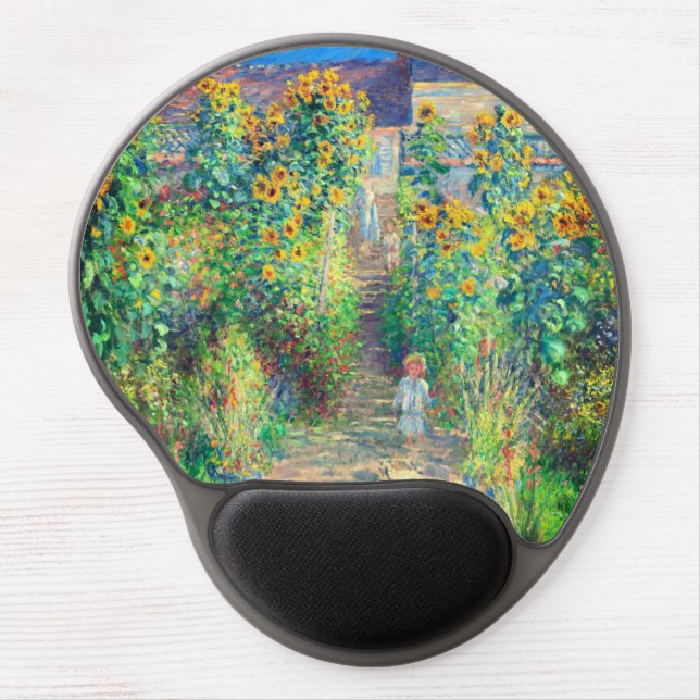 Monet Flower Garden Gel Mouse Pad (Front)