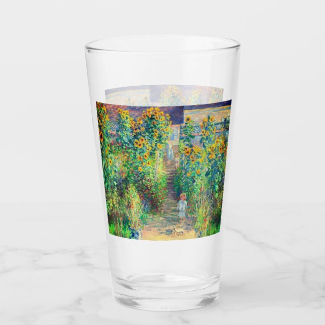 Monet Flower Garden Glass (Front)
