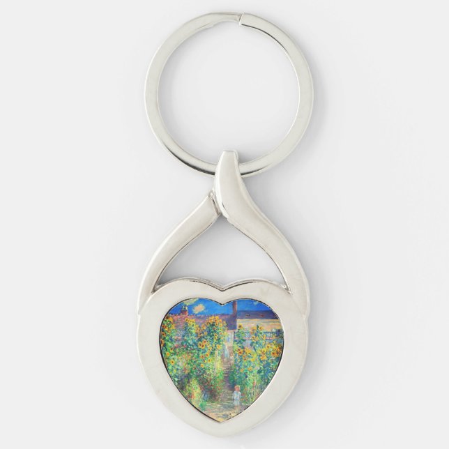 Monet Flower Garden Keychain (Front)