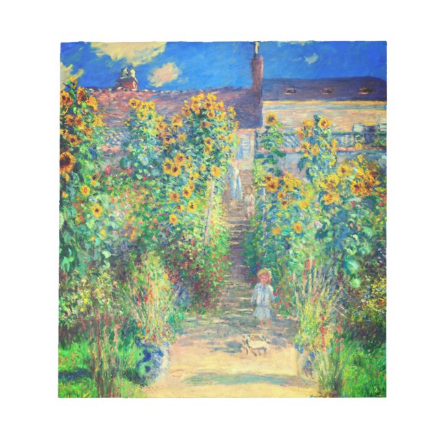 Monet Flower Garden Notepad (Front)