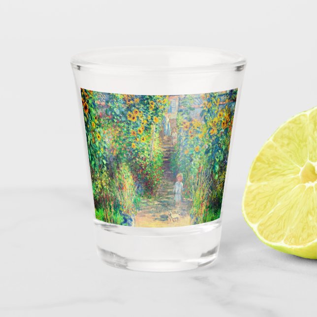 Monet Flower Garden Shot Glass (Front)