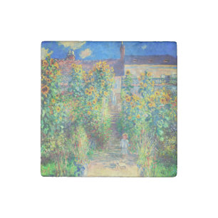 Monet Flower Garden Stone Magnet
