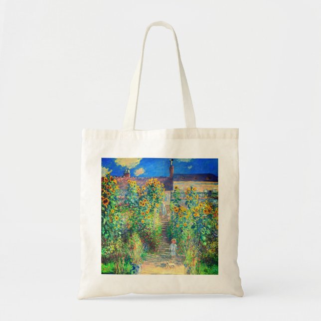 Monet Flower Garden Tote Bag (Front)