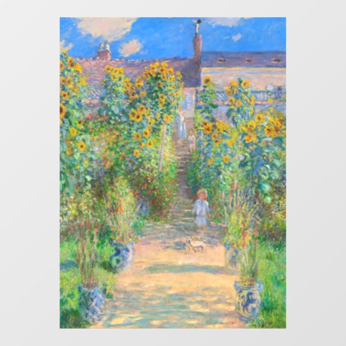 Monet Flower Garden Window Cling