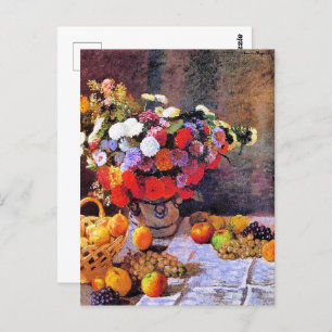 Monet - Flowers and Fruit Postcard