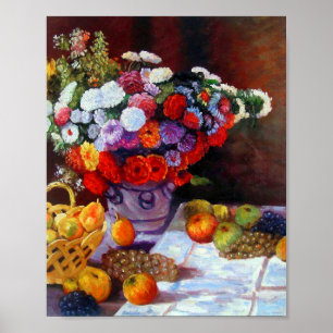 Monet Flowers and Fruit Poster