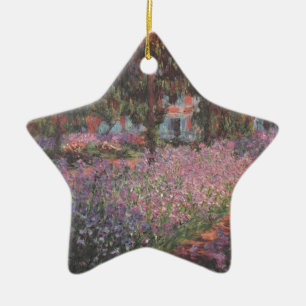 Monet flowers Artist Garden Giverny vines art Ceramic Ornament