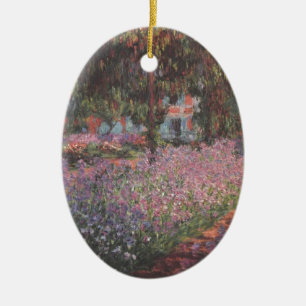 Monet flowers Artist Garden Giverny vines art Ceramic Ornament