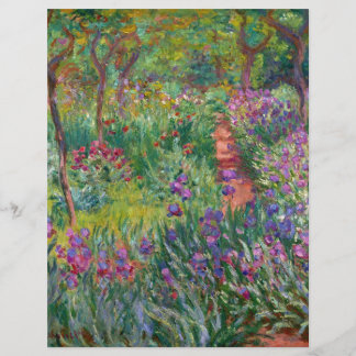 monet flowers vintage the-iris-garden-at-giverny