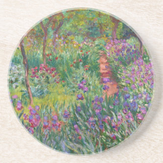 monet flowers vintage the-iris-garden-at-giverny coaster