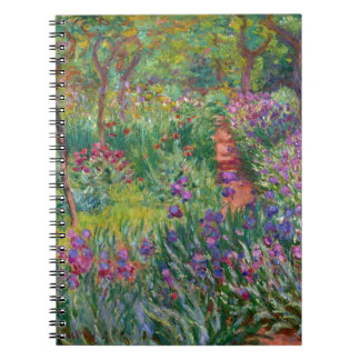monet flowers vintage the-iris-garden-at-giverny notebook