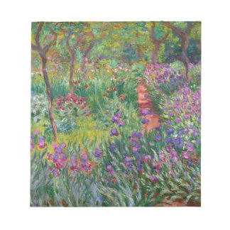monet flowers vintage the-iris-garden-at-giverny notepad