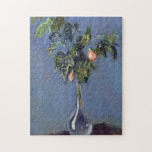 Monet France Flowers in a Vase Painting Impression Jigsaw Puzzle