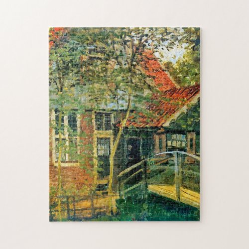 Monet France Impressionist People Little Bridge Jigsaw Puzzle