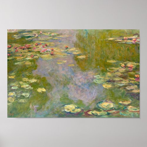 Monet France Impressionist People Water Lillies Ar Poster