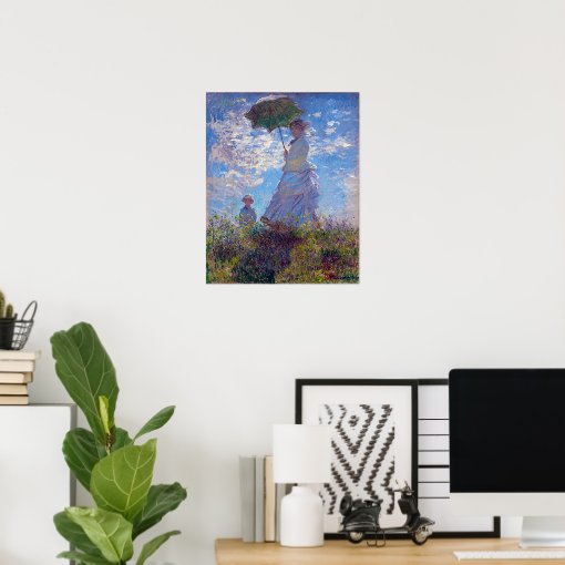 Monet France Impressionist People Woman with a Par Poster | Zazzle