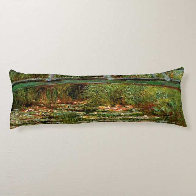 Monet French Japanese Bridge Giverney Body Pillow (Back)