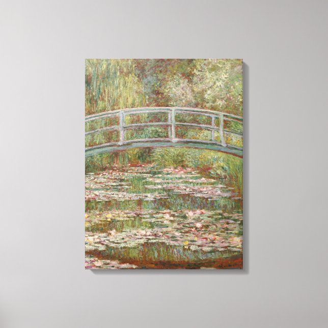 Monet French Japanese Bridge Giverney Canvas Print (Front)