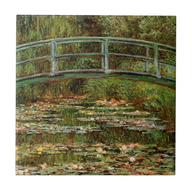 Monet French Japanese Bridge Giverney Ceramic Tile (Front)