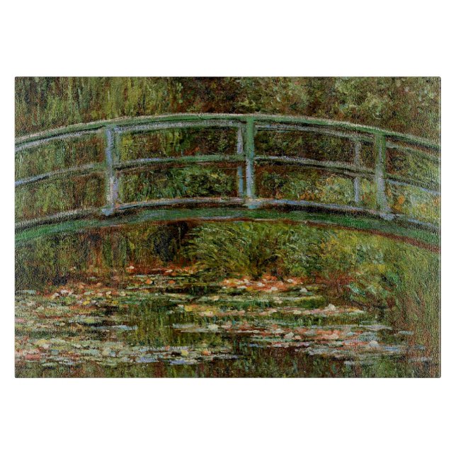 Monet French Japanese Bridge Giverney Cutting Board (Front)