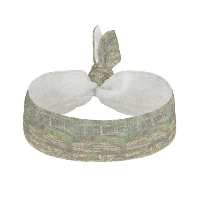 Monet French Japanese Bridge Giverney Elastic Hair Tie (Front)