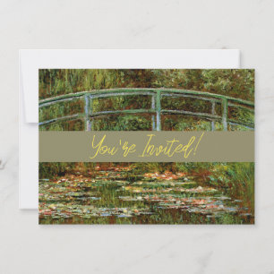 Monet French Japanese Bridge Giverney Invitation