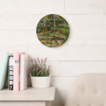 Monet French Japanese Bridge Giverney Large Clock