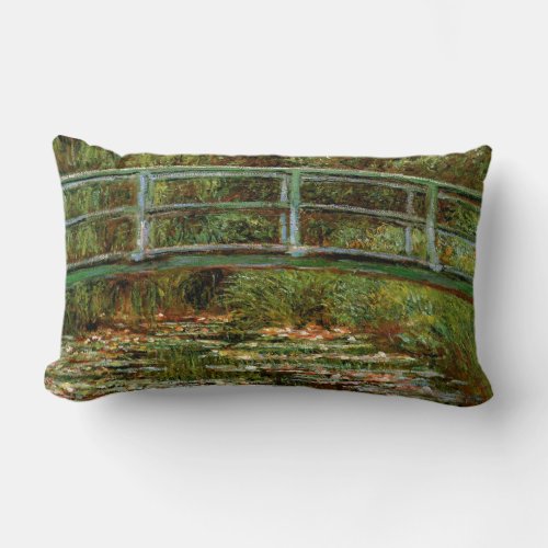 Monet French Japanese Bridge Giverney Lumbar Pillow