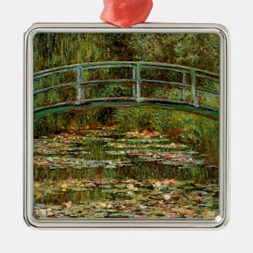Monet French Japanese Bridge Giverney Metal Ornament