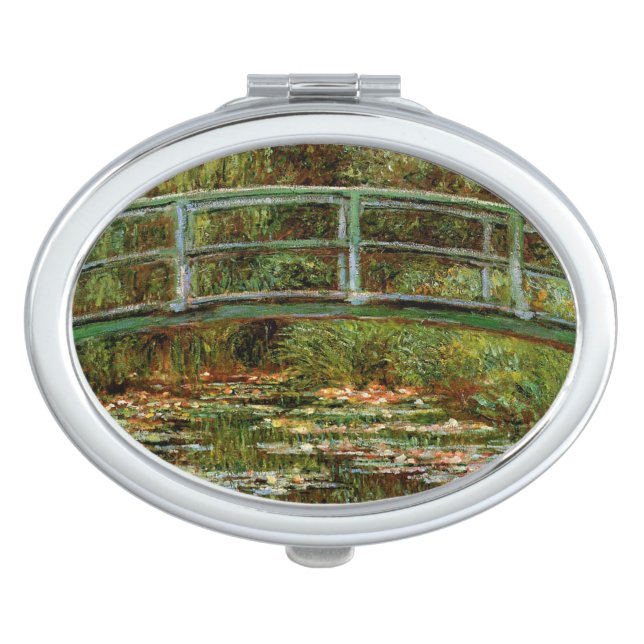 Monet French Japanese Bridge Giverney Mirror For Makeup (Front)