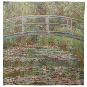 Monet French Japanese Bridge Giverney Napkin
