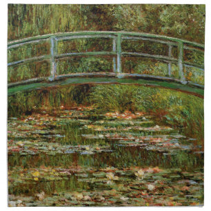Monet French Japanese Bridge Giverney Napkin