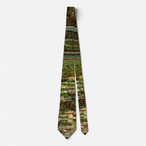 Monet French Japanese Bridge Giverney Neck Tie