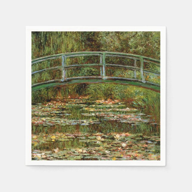 Monet French Japanese Bridge Giverney Paper Napkins (Front)