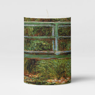 Monet French Japanese Bridge Giverney Pillar Candle