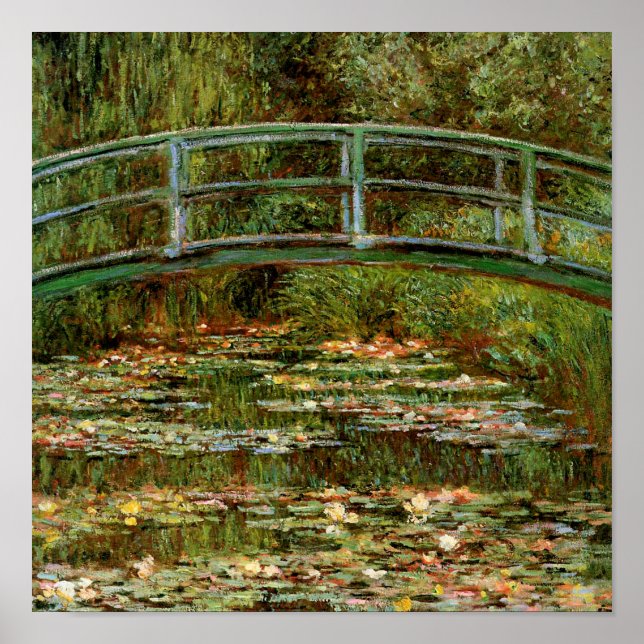 Monet French Japanese Bridge Giverney Poster (Front)