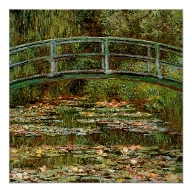 Monet French Japanese Bridge Giverney Poster (Front)