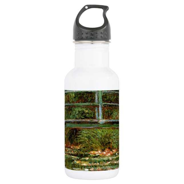 Monet French Japanese Bridge Giverney Stainless Steel Water Bottle (Front)