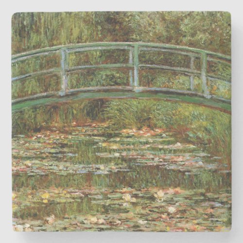 Monet French Japanese Bridge Giverney Stone Coaster
