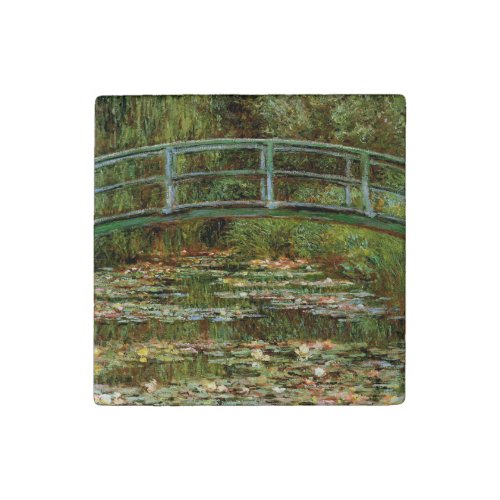 Monet French Japanese Bridge Giverney Stone Magnet
