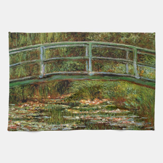 Monet French Japanese Bridge Giverney Towel (Horizontal)