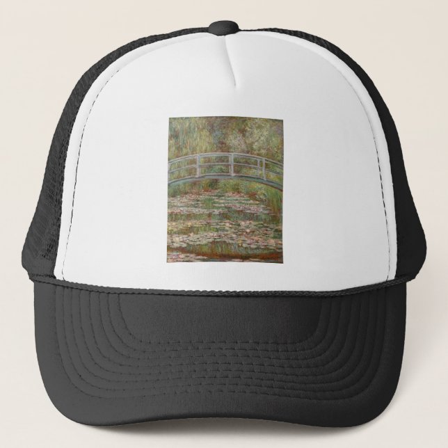 Monet French Japanese Bridge Giverney Trucker Hat (Front)