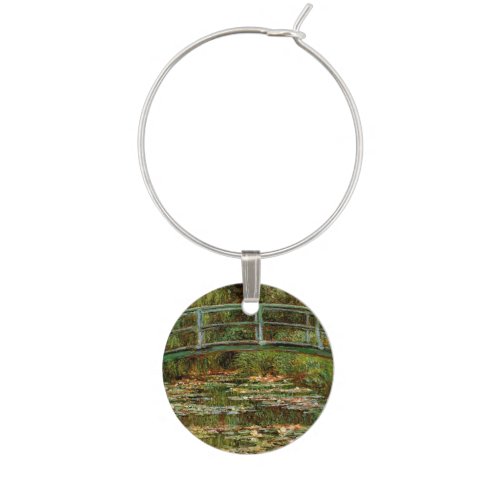 Monet French Japanese Bridge Giverney Wine Charm