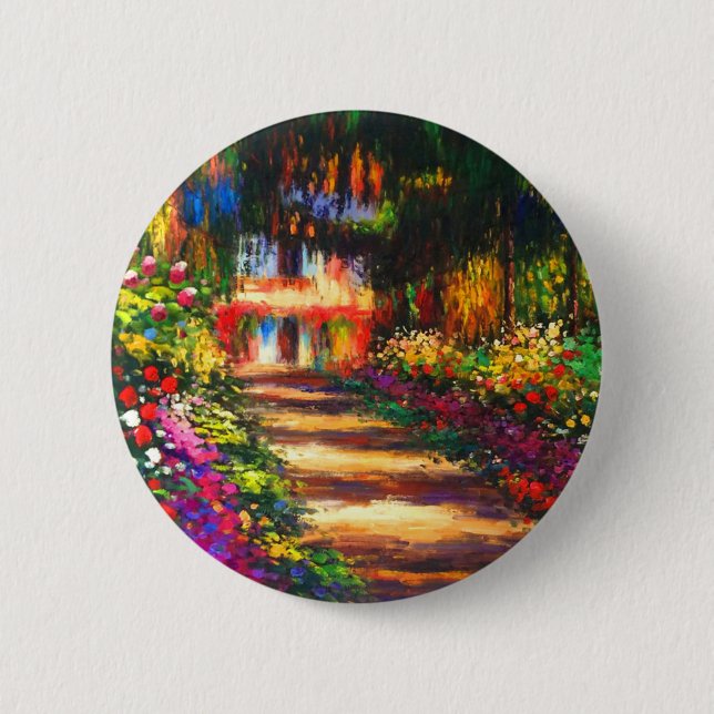Monet Garden at Giverny Button (Front)