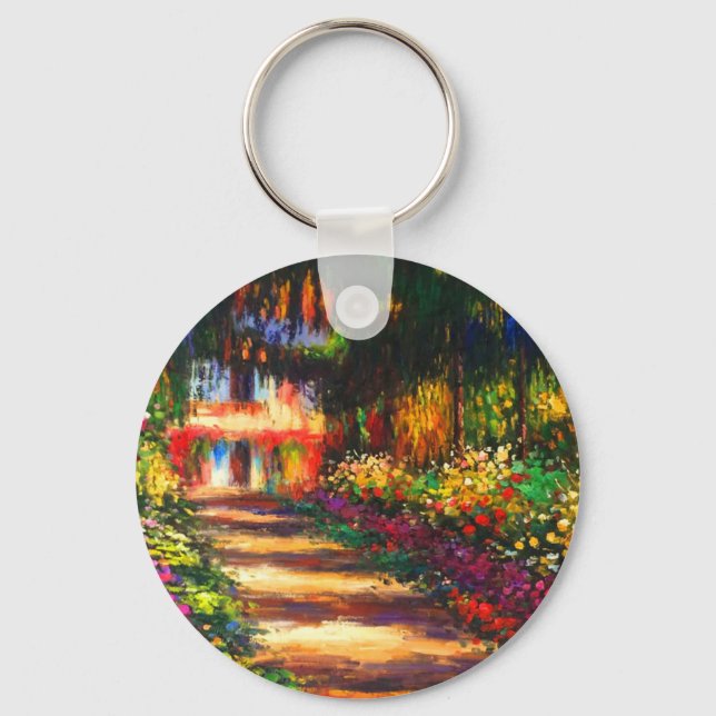 Monet Garden at Giverny Keychain (Front)