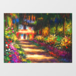 Monet Garden at Giverny Window Cling<br><div class="desc">Window Cling featuring Claude Monet’s oil painting Pathway in Monet's Garden at Giverny (1902). A beautiful path of pink,  white,  and red flowers. Peaceful nature impressionism with lovely flowers and scenic landscape. A great Monet gift for fans of impressionism and French art.</div>