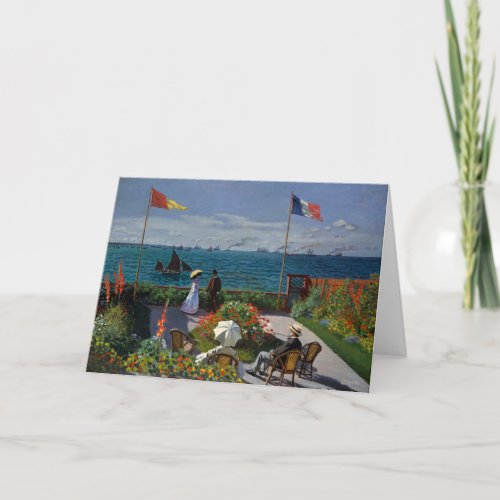 Monet Garden at Sainte_Adresse Painting Card