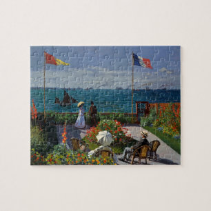 Monet Garden at Sainte-Adresse Painting Jigsaw Puzzle